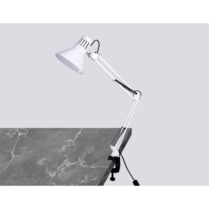 Настольная лампа со сменной лампой E27 на струбцине Ambrella light, Desk, DE7719, E27, цвет белый - фото 1926816904