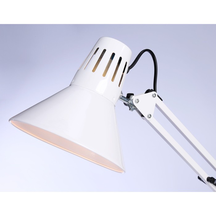 Настольная лампа со сменной лампой E27 на струбцине Ambrella light, Desk, DE7719, E27, цвет белый - фото 1907843434