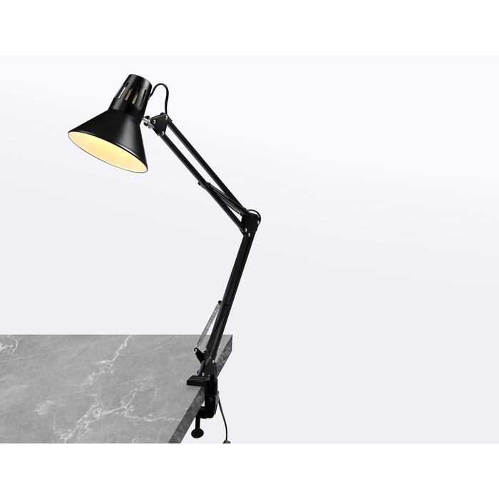 Настольная лампа со сменной лампой E27 на струбцине Ambrella light, Desk, DE7722, E27, цвет чёрный - фото 1926816908