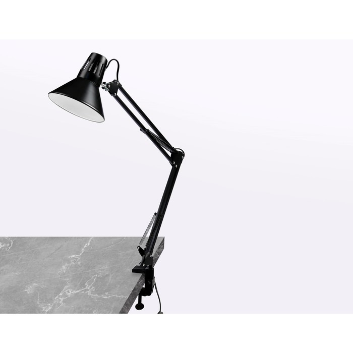 Настольная лампа со сменной лампой E27 на струбцине Ambrella light, Desk, DE7722, E27, цвет чёрный - фото 1926816910