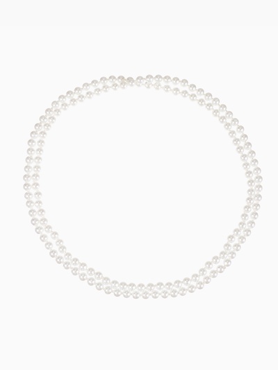 Бусы «Классика» шар №8, белые, L=140 см