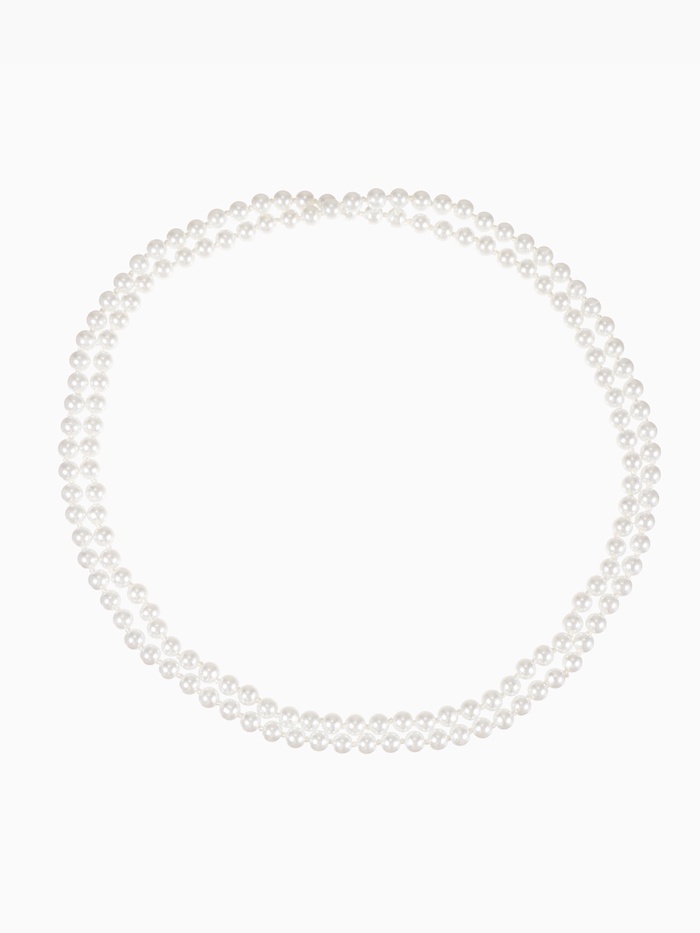 Бусы «Классика» шар №8, белые, L=140 см - Фото 1