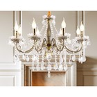 Подвесная классическая люстра с хрусталём Ambrella light, Classic, TR4950, 8хE14, цвет бронза - Фото 3