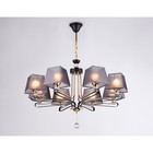 Люстра подвесная с абажуром и хрусталём Ambrella light, Modern, TR4618, 8хE27, цвет кофе, золото - Фото 3