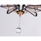 Люстра подвесная с абажуром и хрусталём Ambrella light, Modern, TR4618, 8хE27, цвет кофе, золото - Фото 6