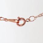 Гарнитур 3 предмета: серьги, кулон, кольцо «Эдель» ромб совершенство, цвет розовый в золоте, 45 см - фото 8242984