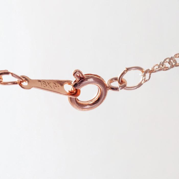 Гарнитур 3 предмета: серьги, кулон, кольцо «Эдель» ромб совершенство, цвет розовый в золоте, 45 см - фото 1884713295