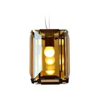 Подвесной светильник с хрусталём TR5109, E27, 40Вт, 150х150х200 мм, цвет кофе - фото 4130843