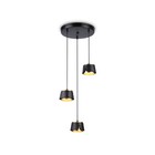 Подвесной светильник со сменной лампой TN71252, GX53х3, 250х250х66 мм, цвет чёрный, золото - фото 4131023