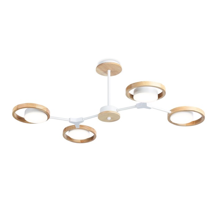 Светильник светодиодный подвесной Ambrella light, LineTech, FL51609, 4хLED, 28 Вт, 2100Lum, 3000-6400К, цвет белый, светлое дерево - Фото 1