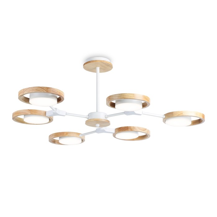 Светильник светодиодный подвесной Ambrella light, LineTech, FL51615, 6хLED, 42 Вт, 3150Lum, 3000-6400К, цвет белый, светлое дерево - Фото 1