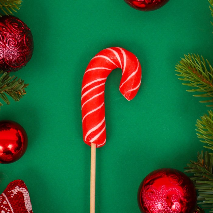 Карамель на палочке "Трость мини красно/белая", 15 г - Фото 1