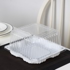 Дно для тортницы пластиковое одноразовое ИП-43, 18.5×18.5×10.5 см, внутренний 16×16×10 см, 480 шт./уп - Фото 4