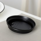 Крышка пластиковая одноразовая для стакана чёрная, с клапаном, d=9 см - Фото 4