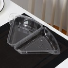 Контейнер для кусочка торта одноразовый, крышка, пластик, 8.5×11.5×6.5 см, прозрачный - Фото 4