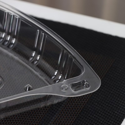 Контейнер для кусочка торта одноразовый, неразьёмная крышка, пластик, 8.5×11.5×6.5 см, прозрачный