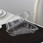 Контейнер для кусочка торта одноразовый, крышка, пластик, 8.5×11.5×6.5 см, прозрачный - Фото 7