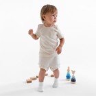 Комплект детский (футболка и шорты) MINAKU, цвет молочный, рост 92-98 см - фото 24387345