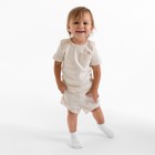 Комплект детский (футболка и шорты) MINAKU, цвет молочный, рост 92-98 см - фото 24387344