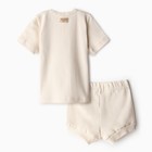 Комплект детский (футболка и шорты) MINAKU, цвет молочный, рост 92-98 см - фото 24387355