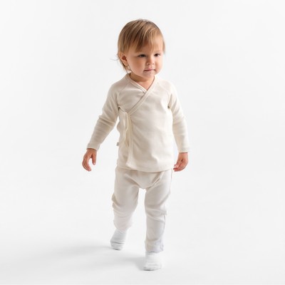 Костюм детский: кофта, брюки, MINAKU, молочный, рост 104 см
