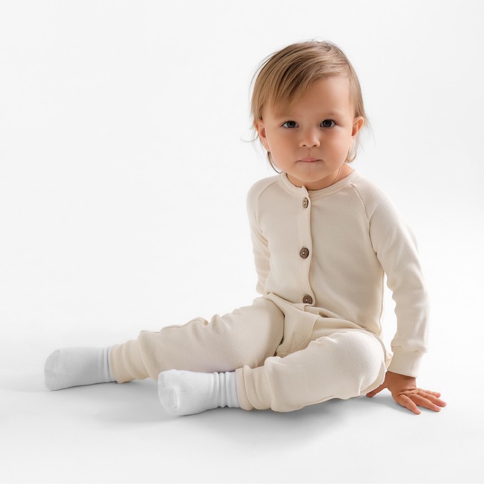 Комбинезон детский MINAKU, рост 62-68 см, молочный - Фото 1