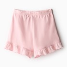 Пижама для девочки (футболка и шорты) MINAKU, цвет розовый, рост 110 см - Фото 11