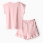 Пижама для девочки (футболка и шорты) MINAKU, цвет розовый, рост 110 см - Фото 12