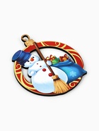 Ёлочная игрушка новогодняя «Снеговик», 7.6×9.5 см - Фото 3