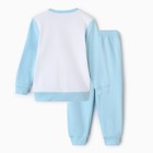 Пижама для мальчика (свитшот, брюки), цвет голубой/акула сёрфинг, рост 92 см - Фото 7