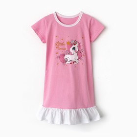 Сорочка ночная для девочки, цвет розовый/пони, рост 128 см