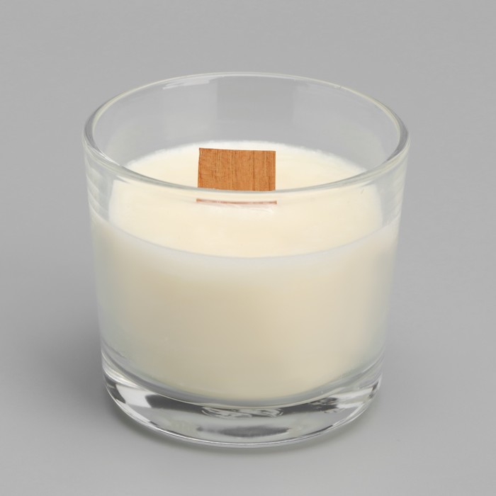 Свеча из соевого воска в стакане с деревянным фитилем "Марокканский апельсин", 65 гр - фото 1882828642