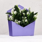 Конверт трапеция  однотонный, фиолетовый 19,5х 23 х 8 см - фото 23931843