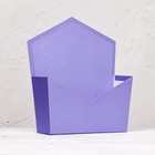 Конверт трапеция  однотонный, фиолетовый 19,5х 23 х 8 см - фото 23931845