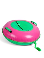 Тюбинг-ватрушка Winter Star, диаметр чехла 100 см, зелёный, розовый - Фото 5