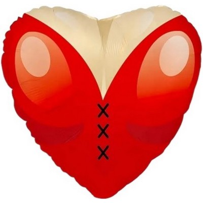 Шар фольгированный «Мадам Си-Си», сердце, красный, 18"