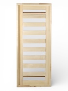 Дверь для бани и сауны «Зебра», коробка 170×70 см, деревянная, стекло 4 мм  (артикул 9909866)  большой выбор товаров оптом и в розницу по низким ценам с доставкой