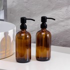 Дозаторы для мыла, по 500 мл, дымчатое стекло, коричневые - Фото 2