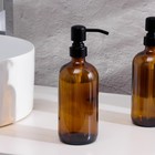 Набор дозаторов для ванной, по 500 мл, дымчатое стекло, цвет коричневый - фото 7505263