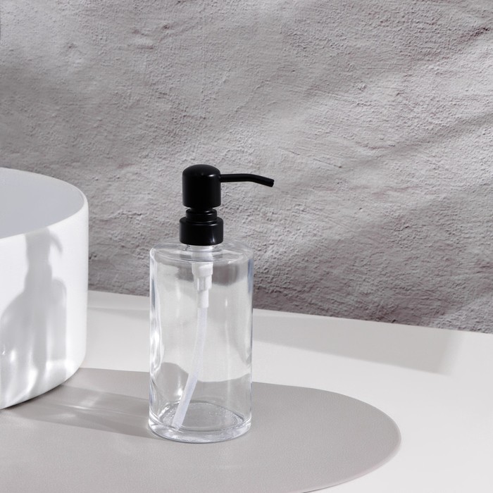 Дозатор для мыла, 500 мл, стекло, прозрачный - Фото 1