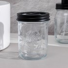 Набор аксессуаров для ванной, 4 предмета (дозатор, стакан для щёток, 2 банки), цвет чёрный - Фото 4