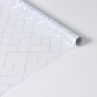 Витражная пленка «Кирпичики», 45×200 см, белая - Фото 5