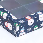 Коробка для конфет 4 шт, 12,6 х 12,6 х 3,5 "Снеговик" - фото 24693487