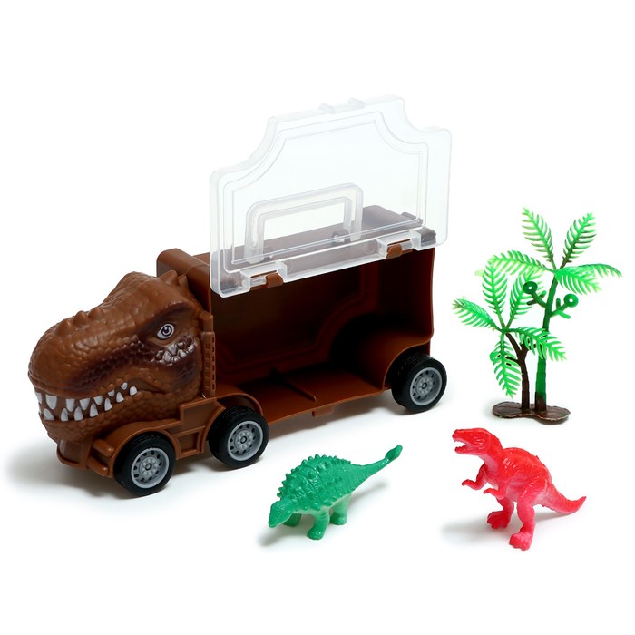Набор грузовиков DINO, 3 шт, с динозаврами