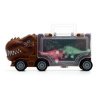 Набор грузовиков DINO, 3 шт, с динозаврами - фото 7451066