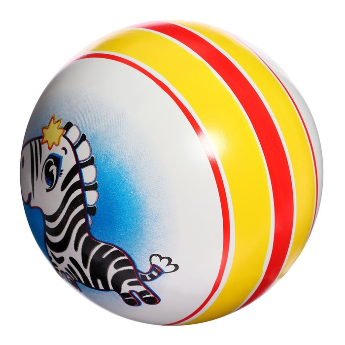 Мяч с рисунком, диаметр 12,5 см, цвета МИКС - фото 1899061532