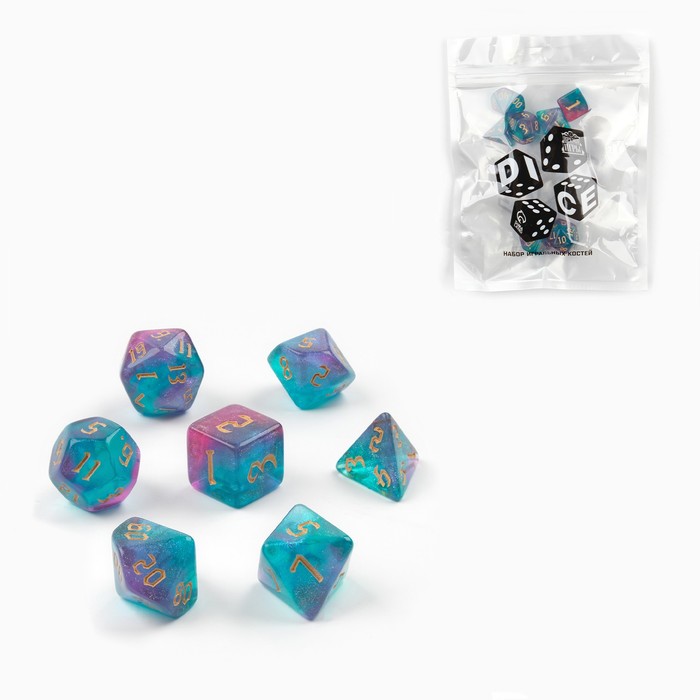 Кубики - дайсы для ДнД, набор 7 шт. - Фото 1