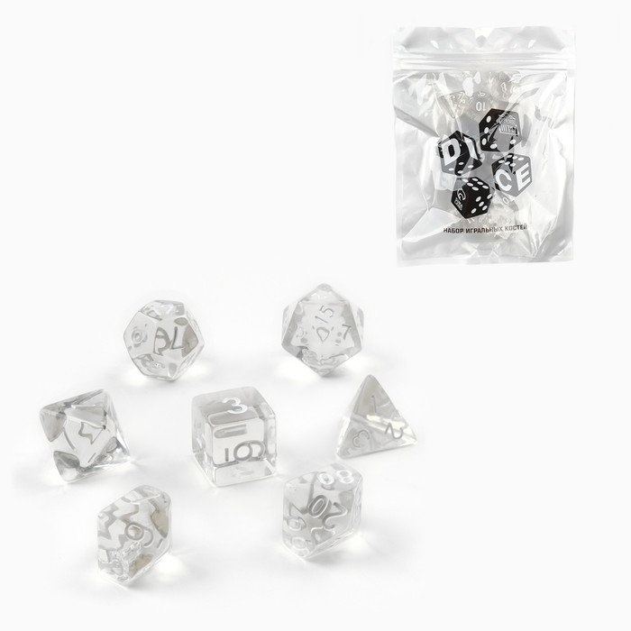 Кубики - дайсы для ДнД, набор 7 шт. - Фото 1