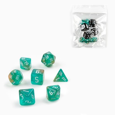 Кубики - дайсы для ДнД, набор 7 шт.