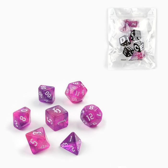 

Набор кубиков для D&D (Dungeons and Dragons, ДнД) "Время игры", серия: D&D, 7 шт